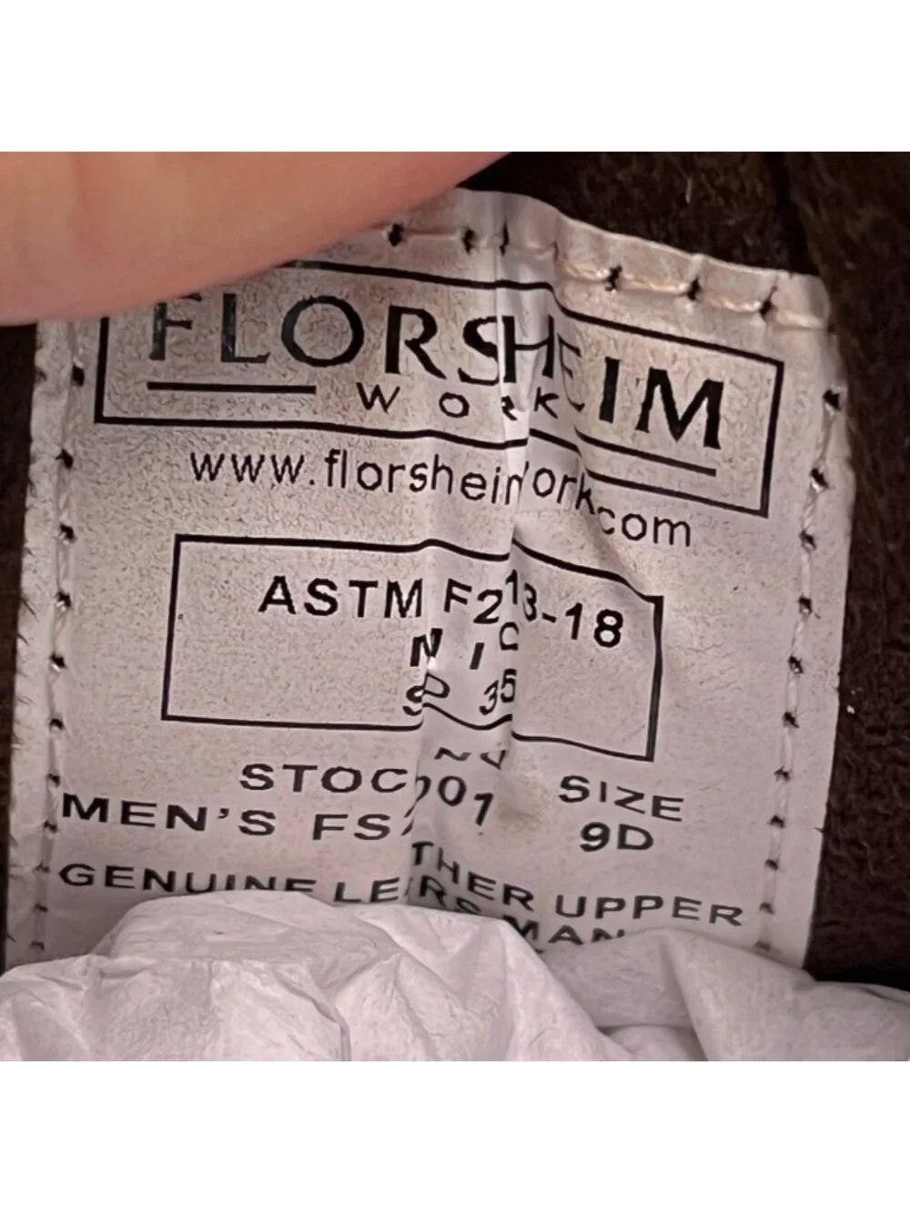 Florsheim Coronis Mens Size 9 Brown Black Leather Steel Toe Safety Work Shoes